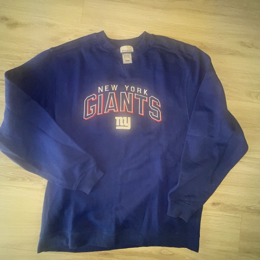 New York Giants Crewneck Sweatshirt NFL Reebok Men's Sz Medium Football‎